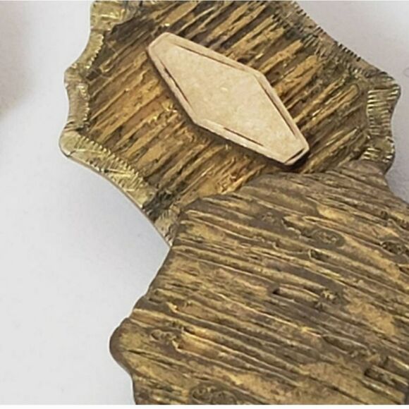 VINTAGE R&F RILEY AND FRENCH Gold Plated Art Deco 1900s Cuff Links - Picture 2 of 5